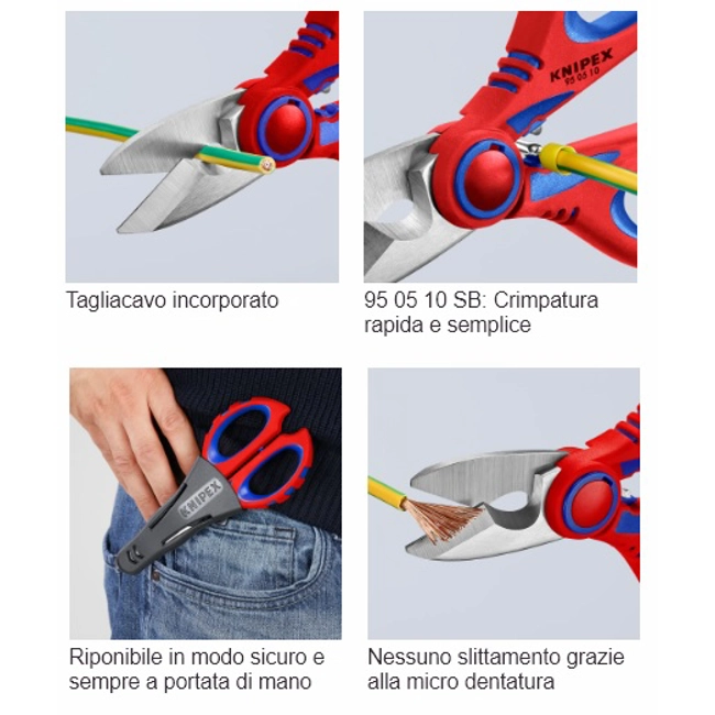 Vendita online Forbici da elettricista 160 mm. art.950510SB